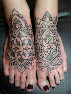 female tattoos on foot