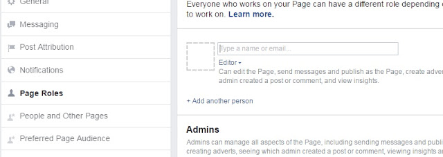 Facebook page roles