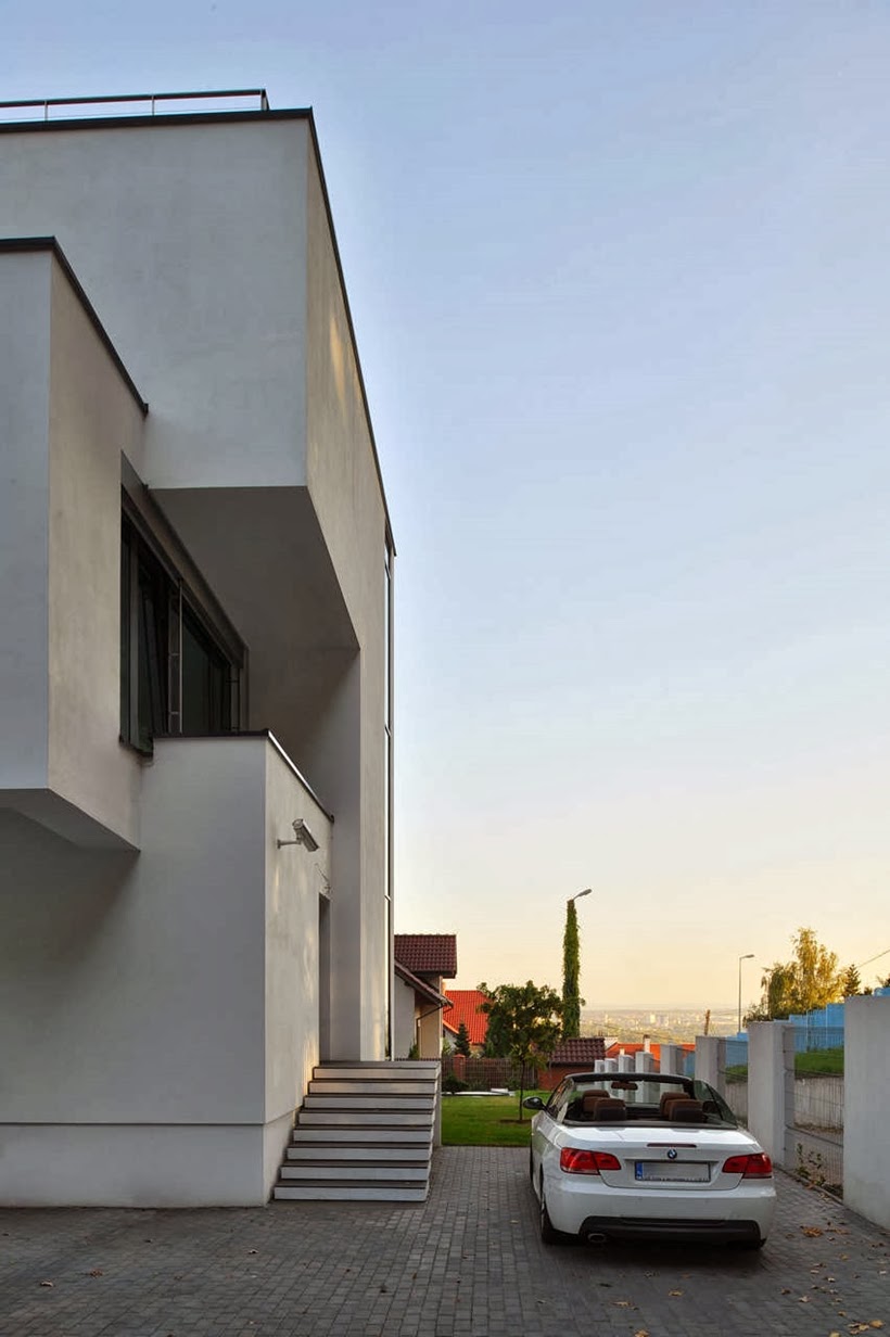 Car and Modern home in Krakow, Poland