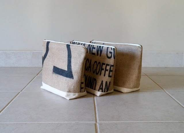 Burlap makeup bag - lina and vi - plymouth MI