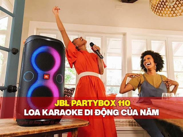 JBL PartyBox 110 – Loa karaoke di động của năm, công suất 160W, kháng nước IPX4, pin 12h