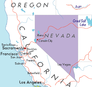 Map of Nevada Area