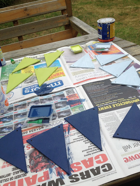 homemade garden bunting