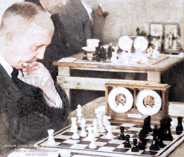 Herbert Gibson Rhodes in a game with Abe Yanofsky.