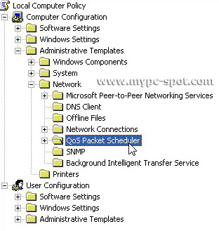 QosPacketScheduler untuk membatasi bandwidth