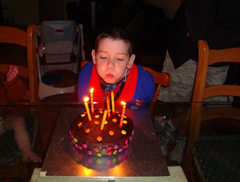 blowing out the candles