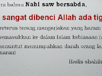 Tiga Golongan Yang Dibenci Allah