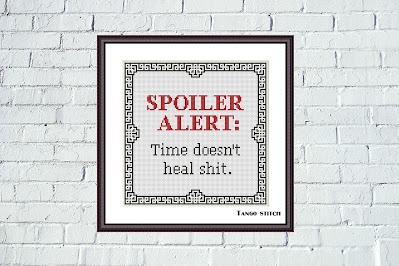 Spoiler alert funny subversive cross stitch pattern - Tango Stitch