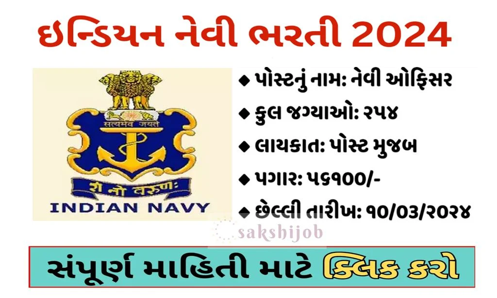 ભારતીય નૌકાદળ SSC ઓફિસર ભરતી 2024, Navy SSC Officer Recruitment 2024