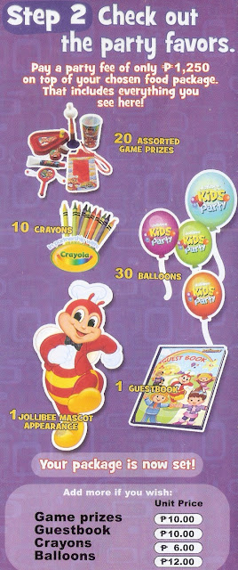 Step 2 for Jollibee party brochure