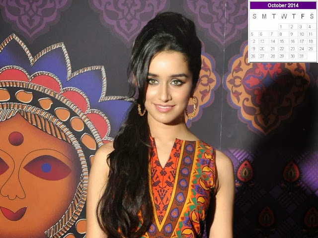 Shraddha Kapoor Calendar 2014