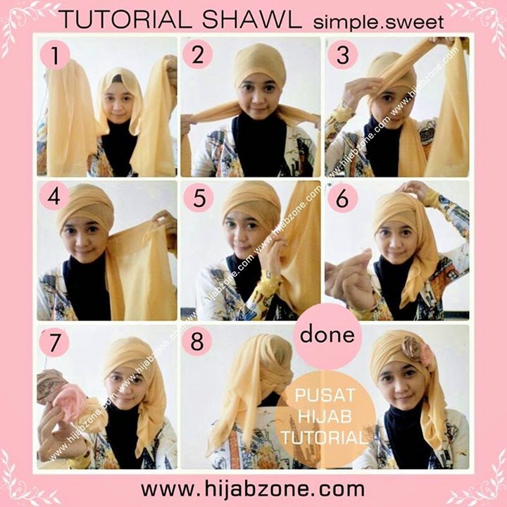 Cara Memakai Jilbab Pashmina Shawl Simple  Tutorial Hijab 