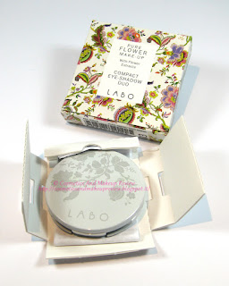 Labo Make-Up - Pure Flower Compact Eye-shadow Duo n.03 Olive green/Aqua green - packaging interno