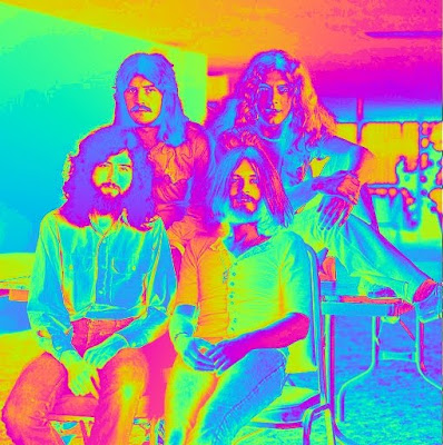 Led Zeppelin, Robert Plant, Jimmy Page, John Bonham, John Paul Jones, Classic Rock, Psychedelic Art