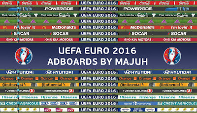 PES 2016 Adboard Pack v1.4 UEFA Euro 2016 adboards compatible with DLC 3.00 by majuh