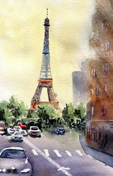 Rachel's Studio Blog: Eiffel Tower Painting...Finished!