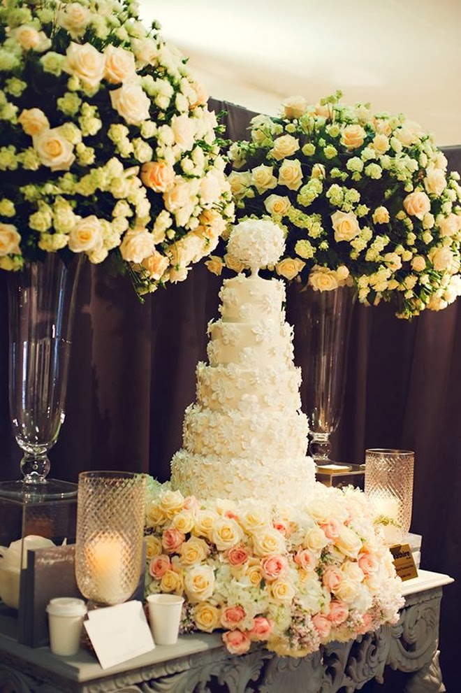 Fabulous Wedding Cake Table  Ideas Using Flowers Belle 