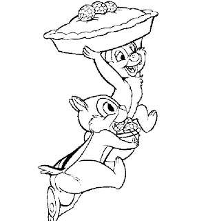 Download Yellow Coloring Pages: chip and dale coloring page