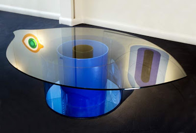 above: Glass eye coffee table