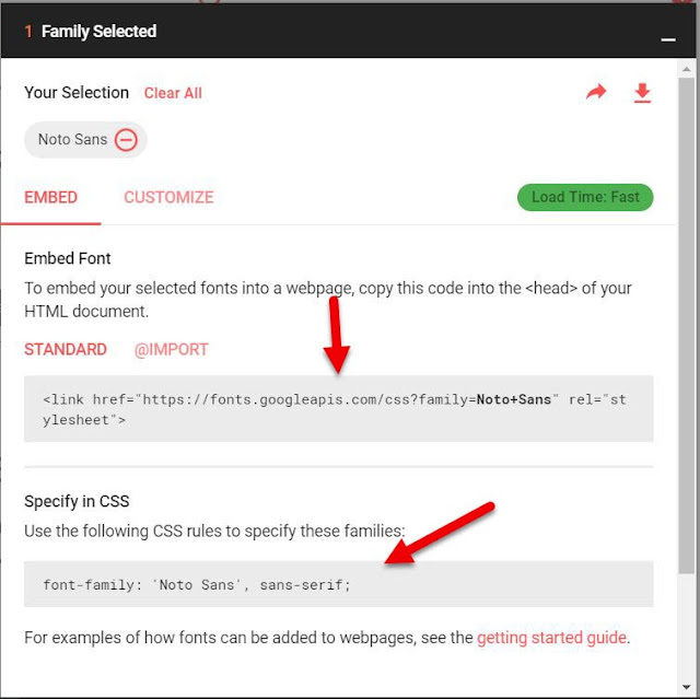 link and css code