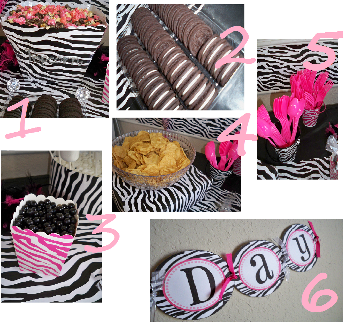 Hot Pink and Zebra  Birthday  Party  not mine CafeMom