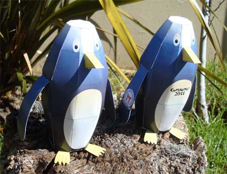 2011 South African Gasshuku Penguin Paper Toy