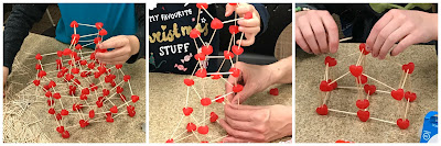 candy heart and toothpick building challenge, Valentine's Building challenge