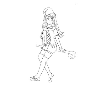 #1 Witch Coloring Page