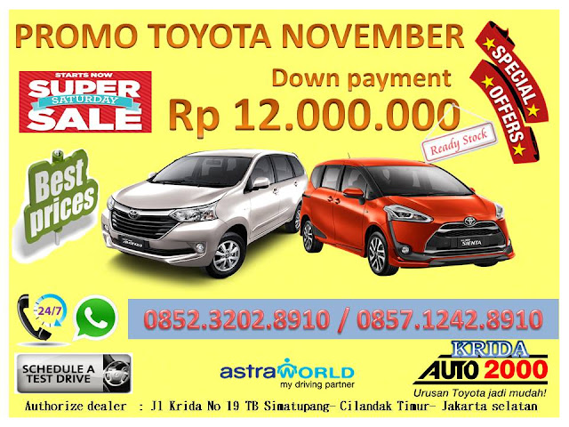 Promo Toyota Avanza & Toyota Sienta DP 

MURAH Akhir Tahun