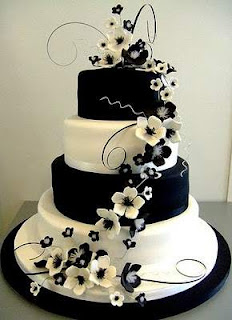 Black and White 2012 Wedding Cakes Trends