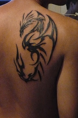 Tribal dragon tattoo design
