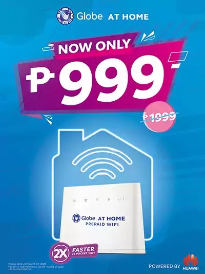 Globe At Home Prepaid WiFi now only Php999