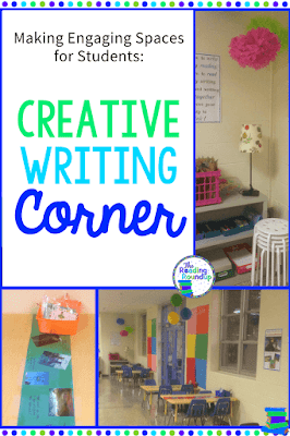 Create engaging learning spaces for your students such as this creative writing corner and reading nook.