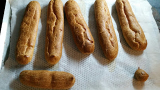 éclairs après cuisson