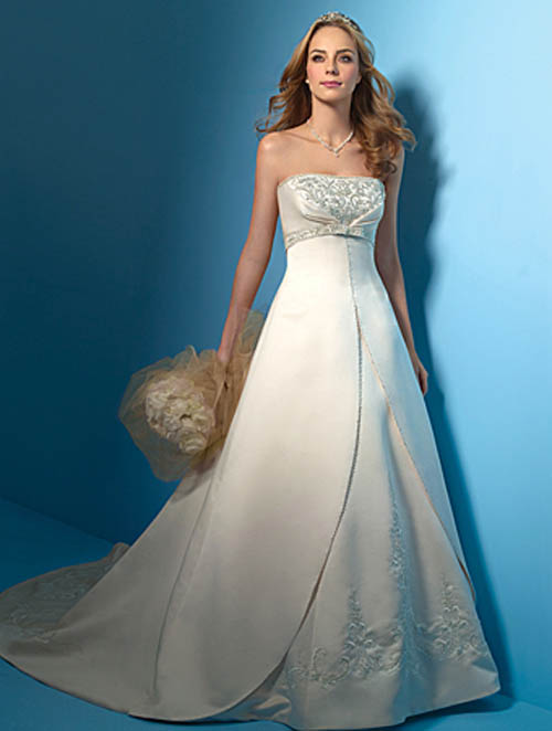 strapless white wedding dresses