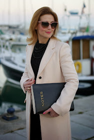 pink coat, cappotto rosa zara, moschino notes bag, fashion and cookies, fashion blogger