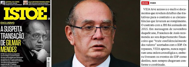 ALVO DE VEJA E ISTOÉ, GILMAR VIRA BOLA DA VEZ