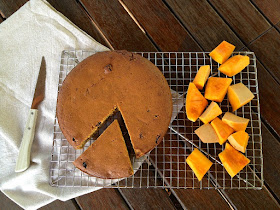 Tarta de calabaza con pasas y gengibre