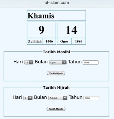 Tarikh lahir mengikut kalendar Islam kalendar hijrah kalendar masihi