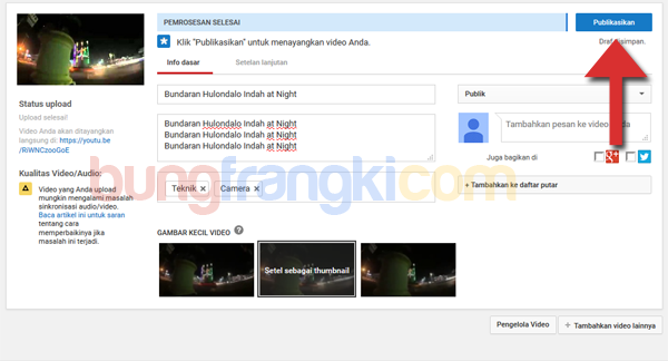 Cara Upload Video ke Youtube