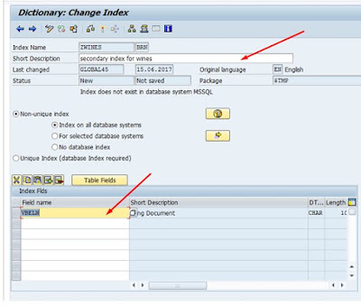 Step by Step Tutorial on Creating Secondary Index in SAP ABAP