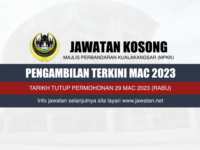 Jawatan Kosong Majlis Perbandaran Kuala Kangsar (MPKK) Mac 2023