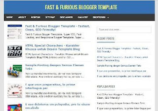 Fast & Furious Blogger Template