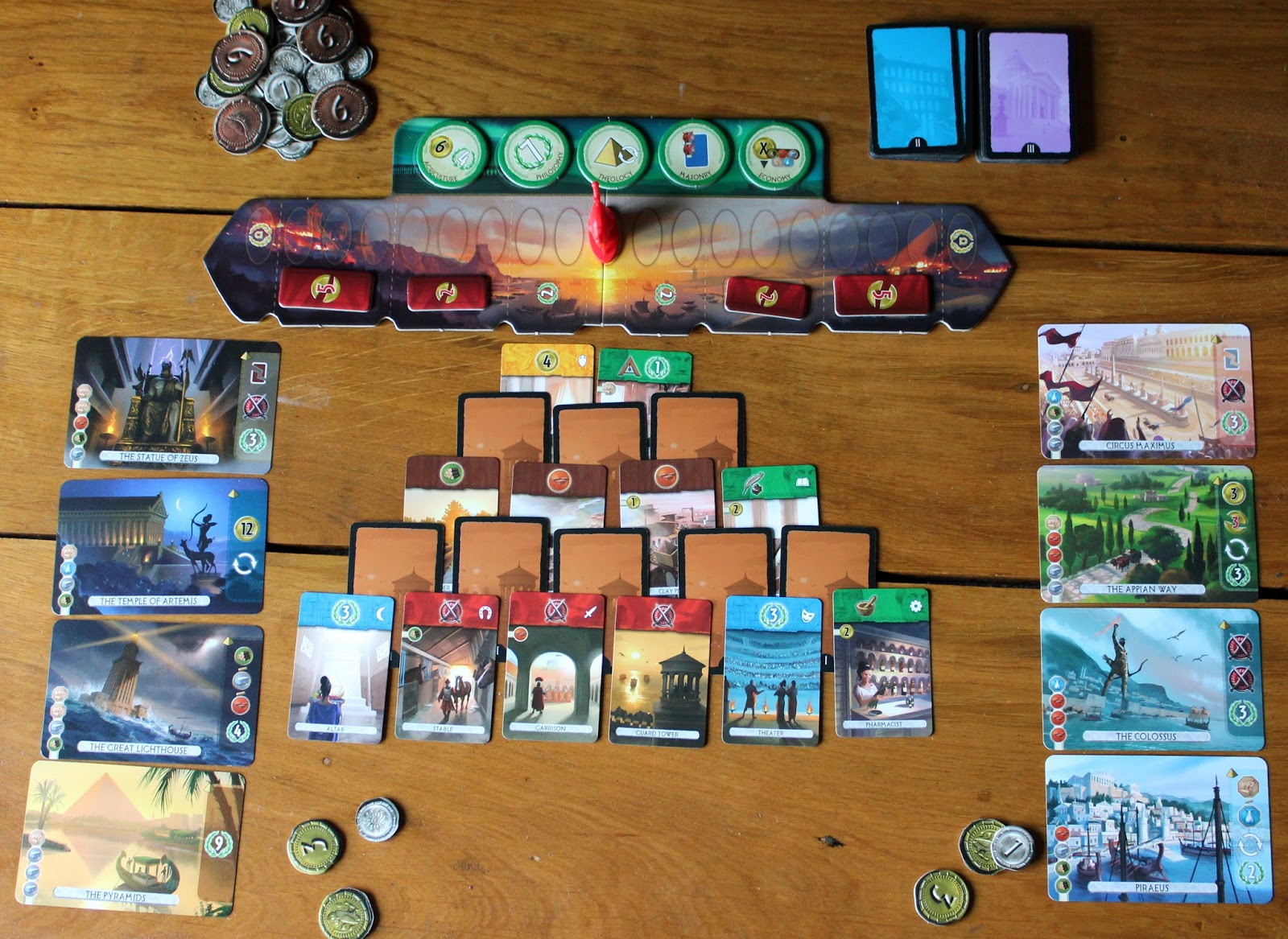 Random Nerdery: Cardboard - 7 Wonders: Duel Board Game Review