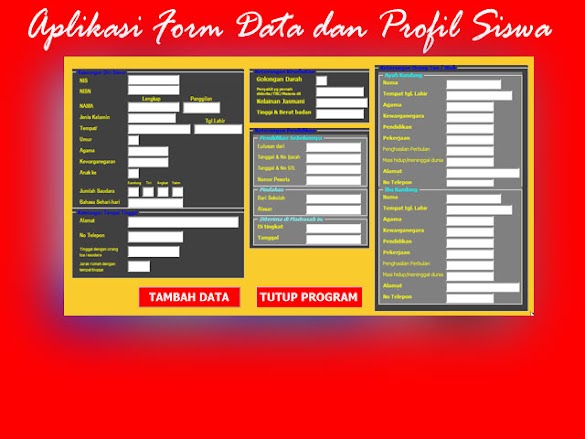Aplikasi Form Input Data Siswa Gres Auto Save