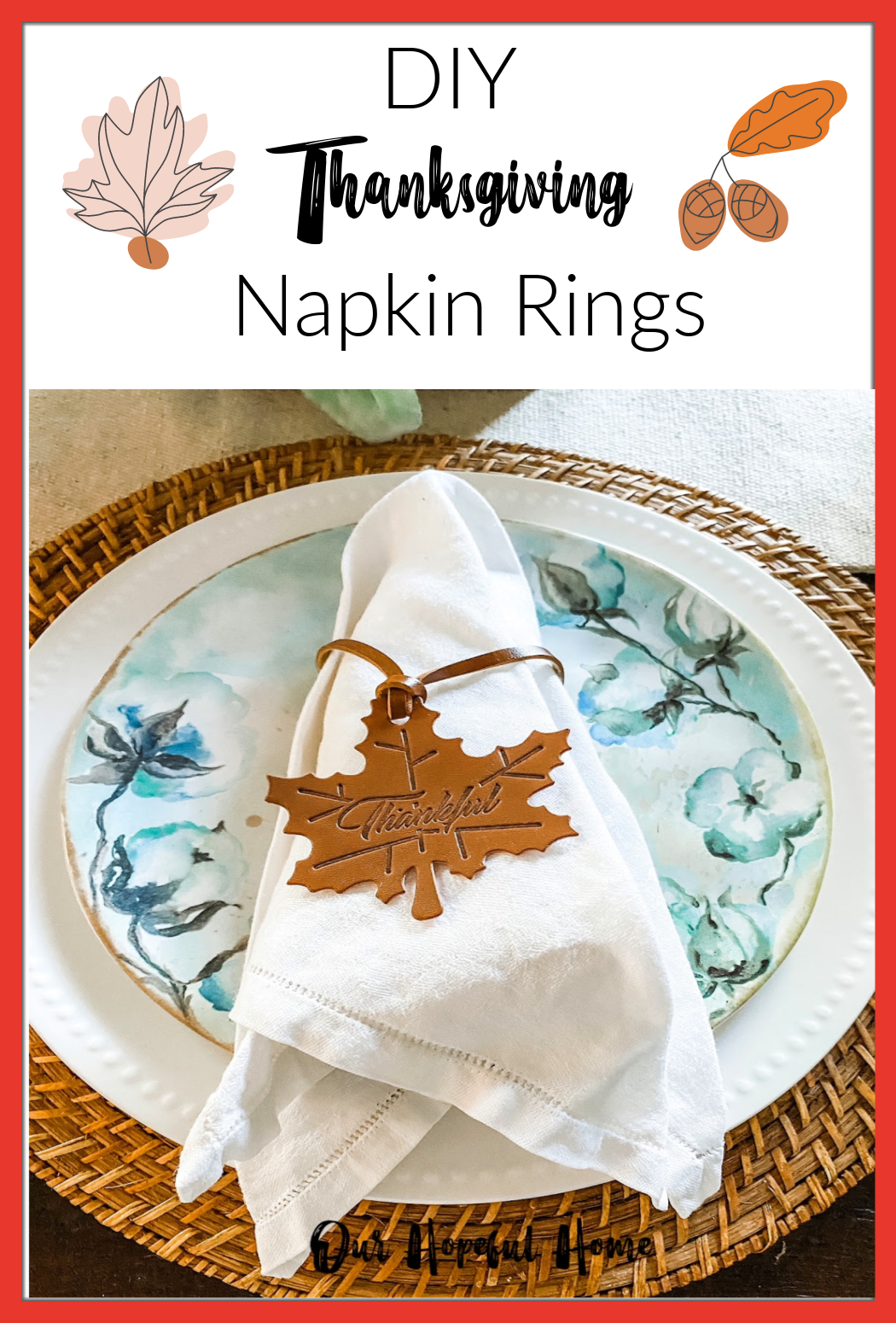DIY Napkin Ring Ideas - How to Make Thanksgiving Napkin Rings