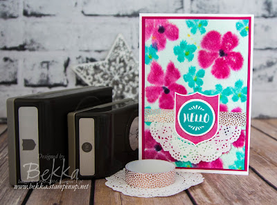 Bright Floral Hello Card with a Video Tutorial using Stampin' Up! UK Supplies - buy them here