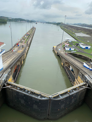 The Panama Canal filling up with water