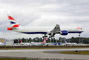 GSTBD B77736NER British Airways Delivered (stbd ba landing on first flight)