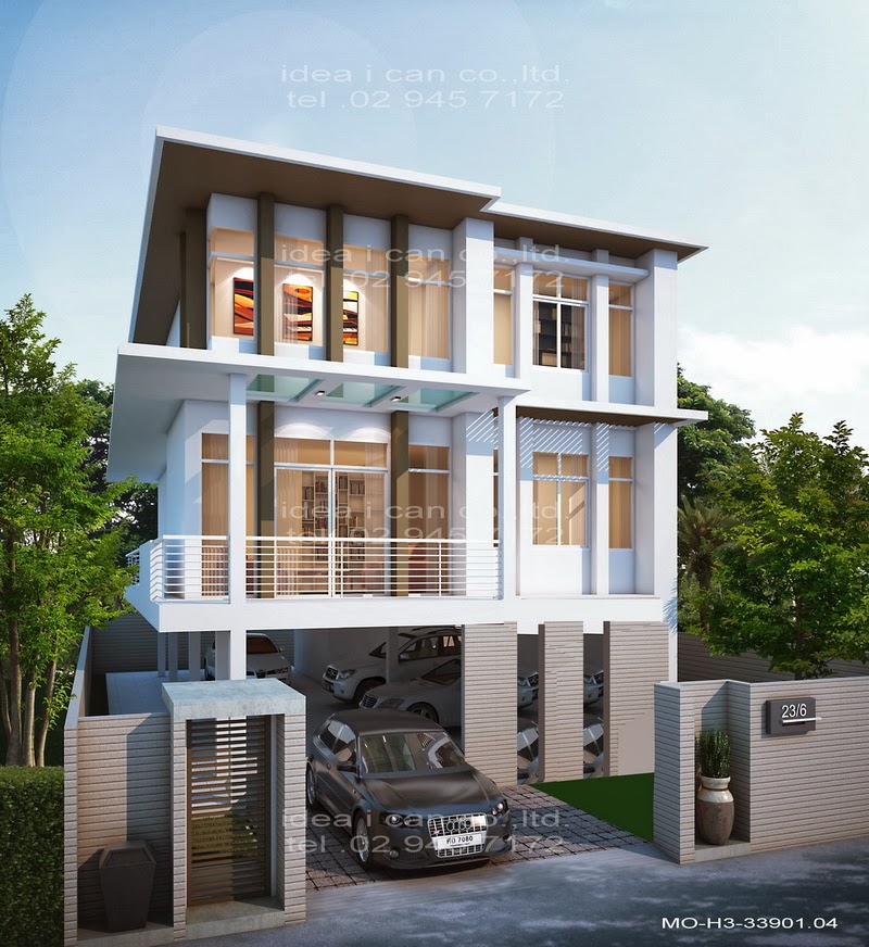 The Three  Story  Home  Plans  4 Bedrooms 3  bathrooms Modern  